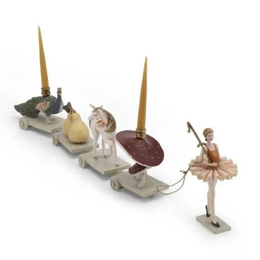 Konges Sløjd Ballerina Birthday Train With Beeswax Candles -Best Toys Store birthday train ballerina